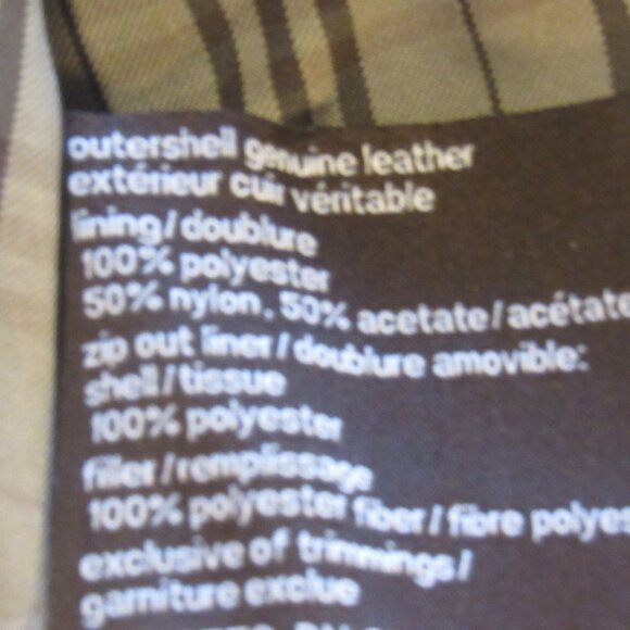 Danier Chocolate Brown Leather Bomber Jacket, XS, Slightly Distressed, J115 - Picture 9 of 11